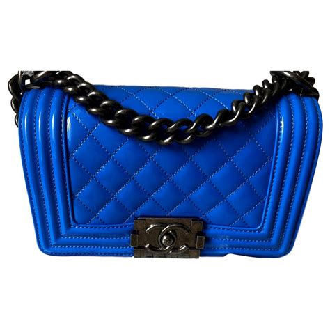 chanel boy bag in blue|Chanel boyfriend bag.